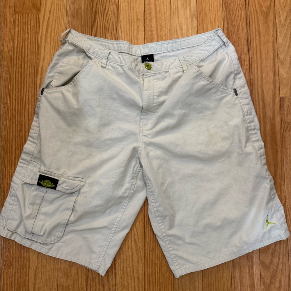 Nike Air Jordan cream cargo shorts 38